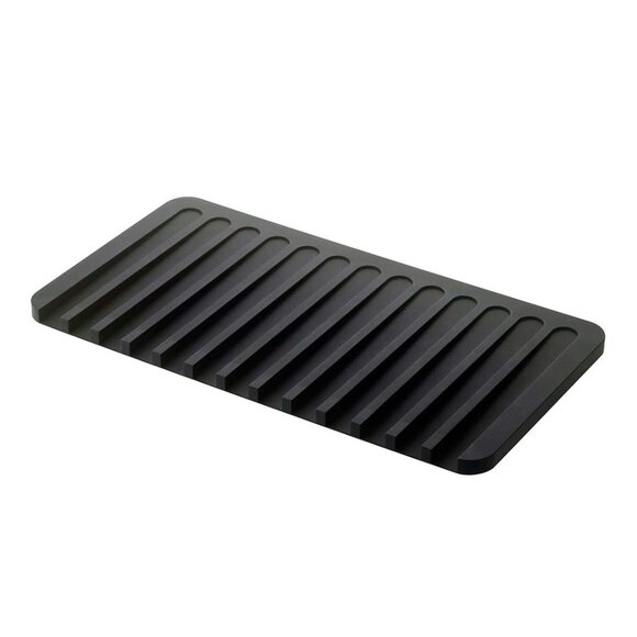 NEW Yamazaki Home Self Draining Tray-Drying Board, Dish Drainer Mat, Black - Picture 1 of 9